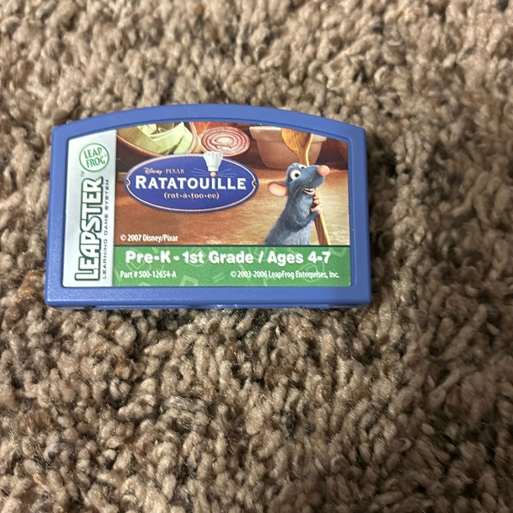 Leap frog leapster Disney Pixar ratatouille game cartridge